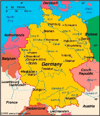 Карта Германии 